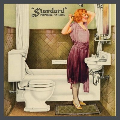 Bungalow-bathroom-with woman-ad