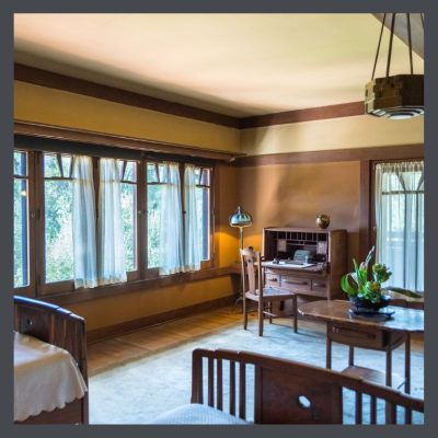 DISCOVER BUNGALOW KITCHENS BY JANE POWELL Bungalows 101   Gamble House Bedroom 400x400 