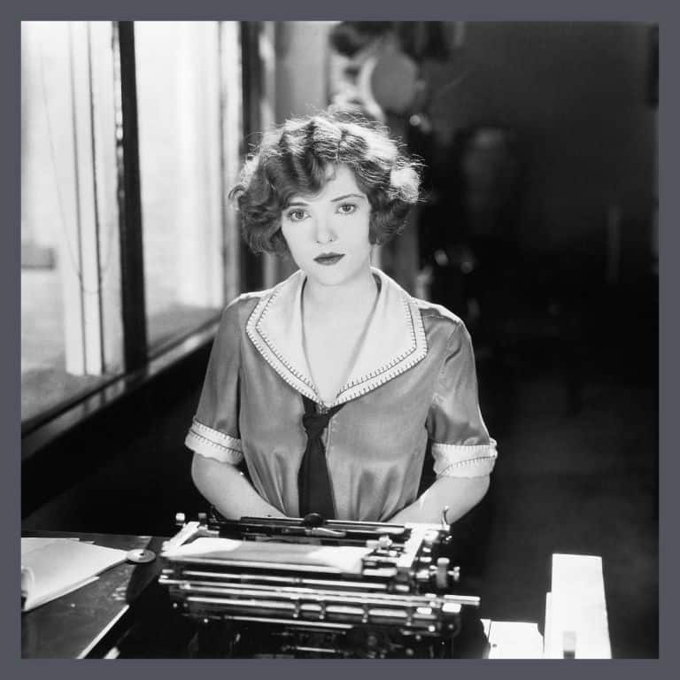 Woman Typing 1920s