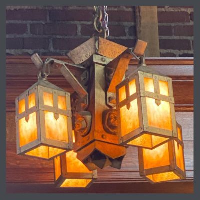 Bungalow architectural salvage lighting