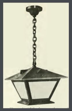 Craftsman magazine lighting example of a hanging fixture