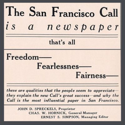 The San Francisco Call newspaper