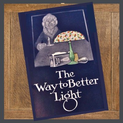 Lighting booklet & old lady with candle