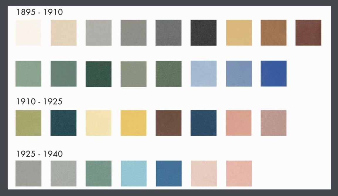 Historic tile colors for your bunaglow